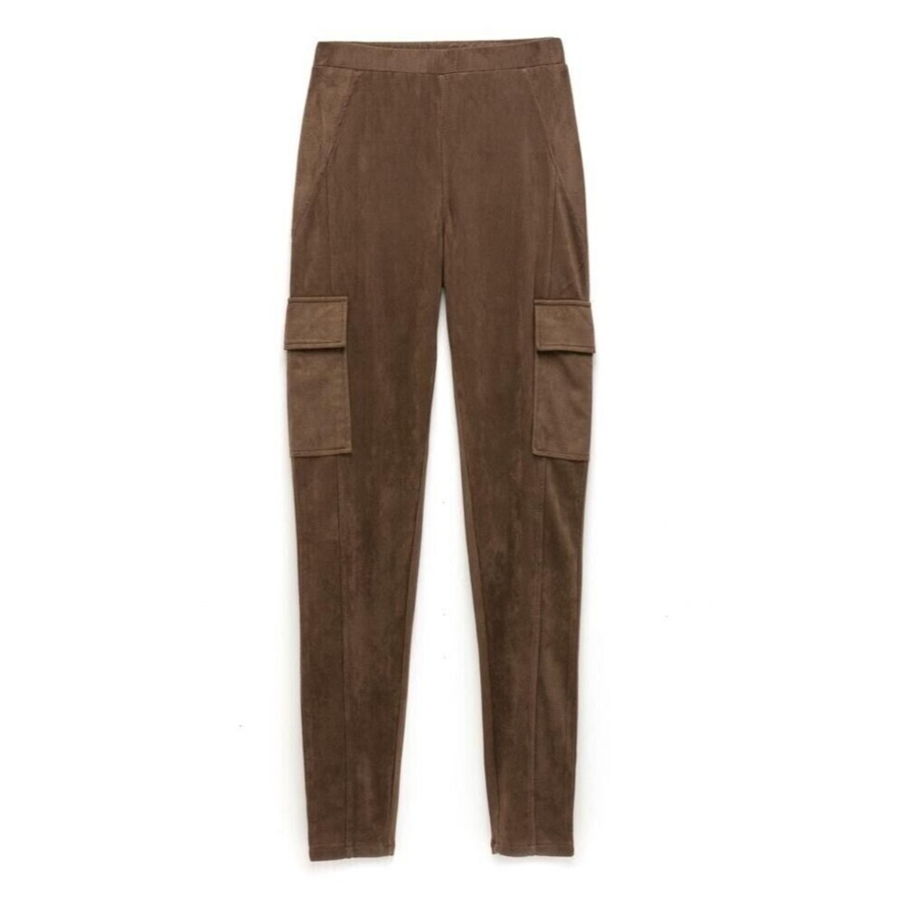 NEW ASTARS Woman's SIZE Small Brigade Vegan Suede Cargo Leggings Safari